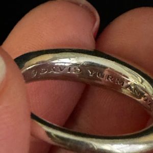 David Yurman Silver stacking rings